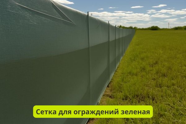 Сетка строительная ограждающая зеленая фото